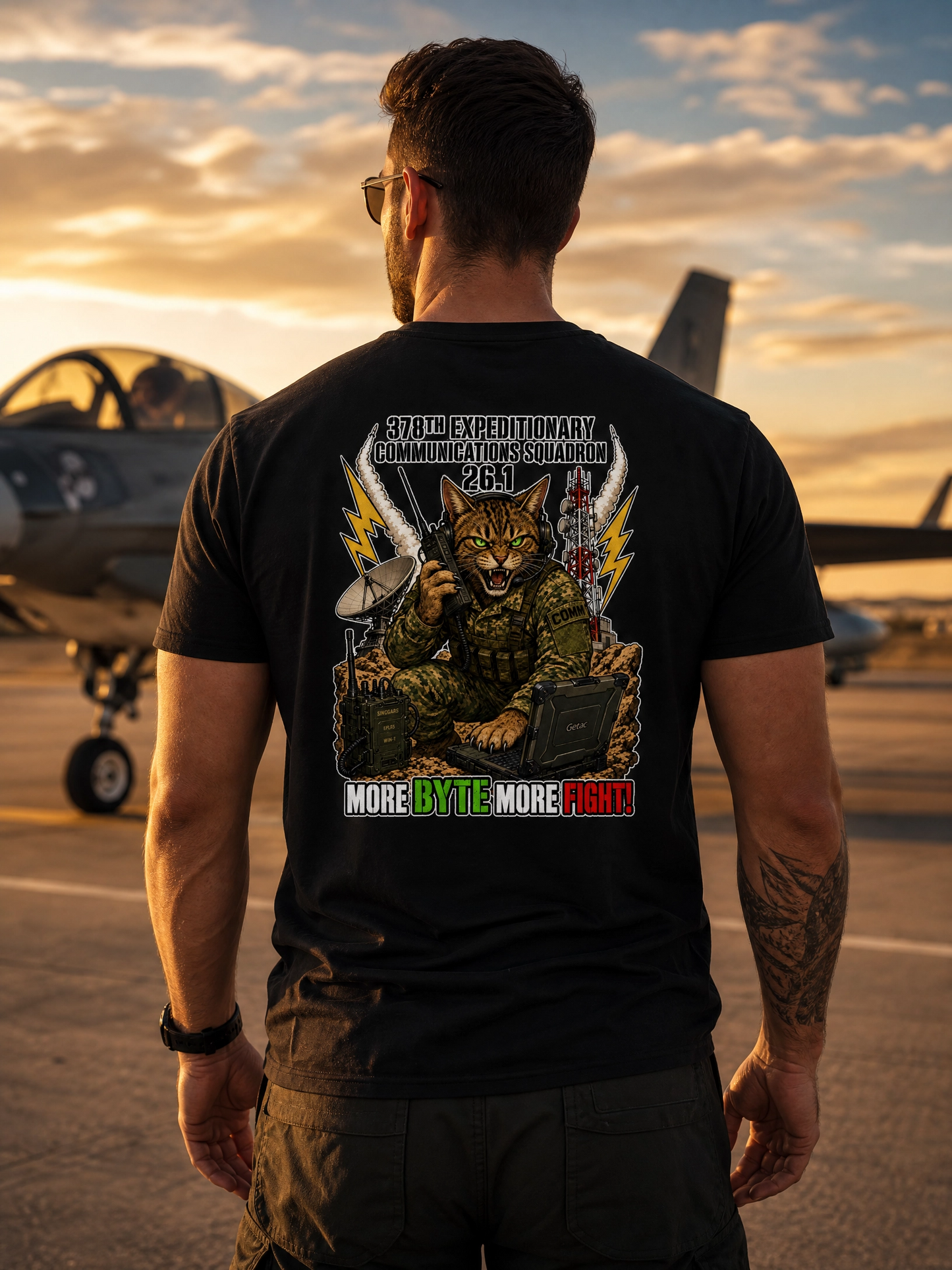 378th ECS — More Byte More Fight Tee